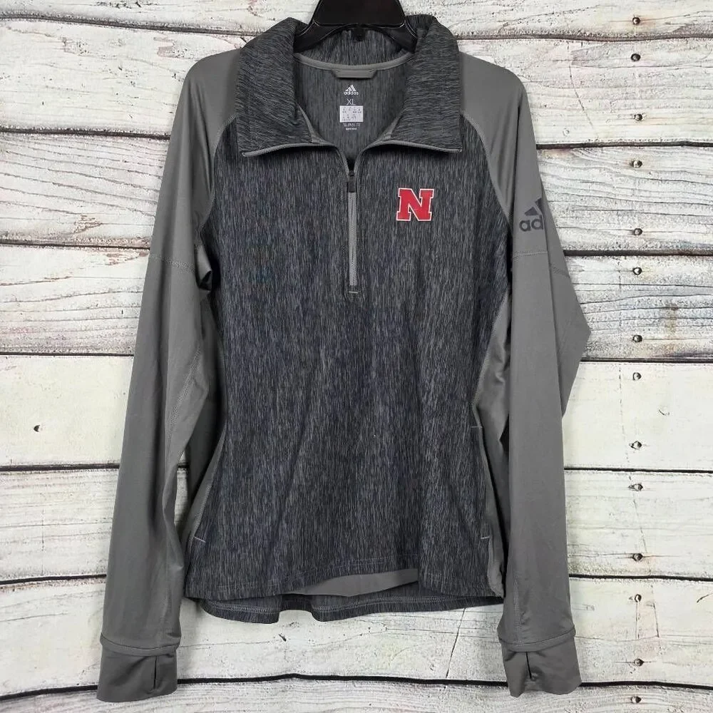Adidas Nebraska Huskers Climalite 1/4 Zip Pullover XL